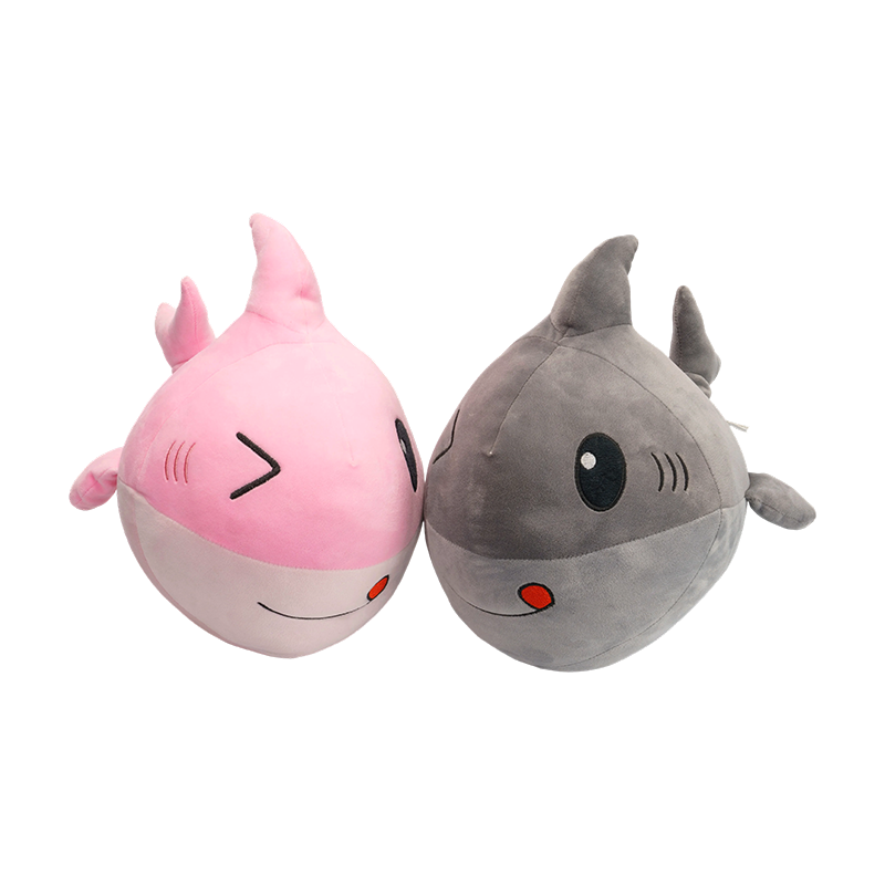 Juguetes de peluche de tiburón de dos caras