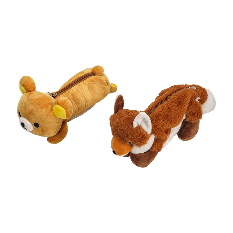 Estuches plusg vellosos de oso y zorro