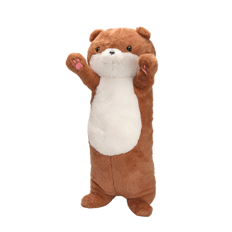 Muñeca de peluche de mustélida y fleecy de pie