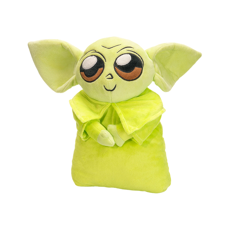 Los adorables juguetes de peluche de animales de fantasía se utilizan para calentar las manos