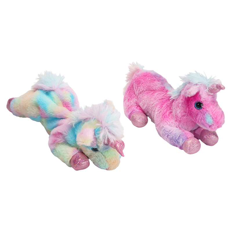 Estuches para lápices de unicornio de felpa color melena arcoíris