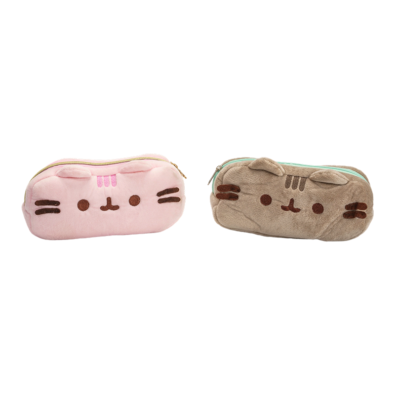 Estuches de felpa con cara de pusheen