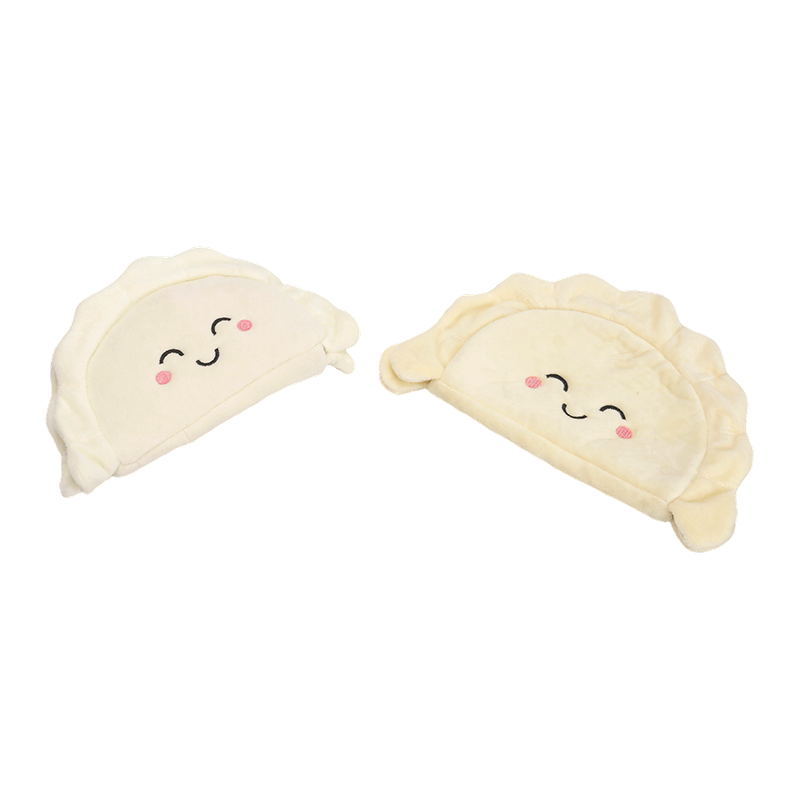 Monederos de peluche con forma de bola de masa sonriente