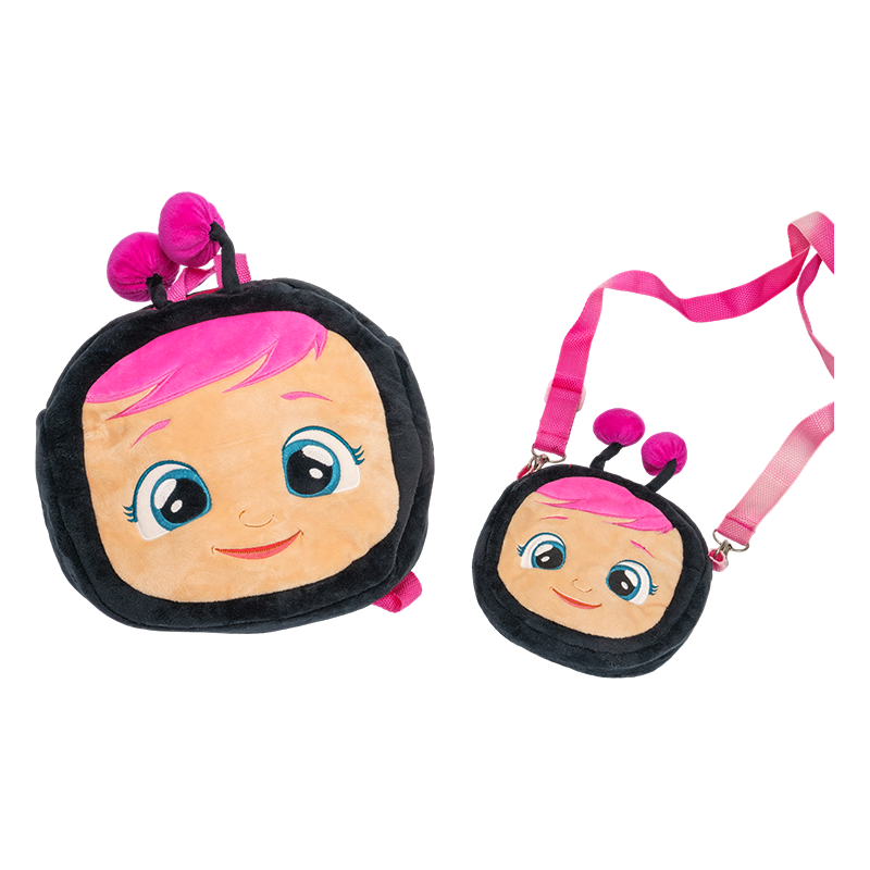 Dulce mochila de peluche de cabeza peluda