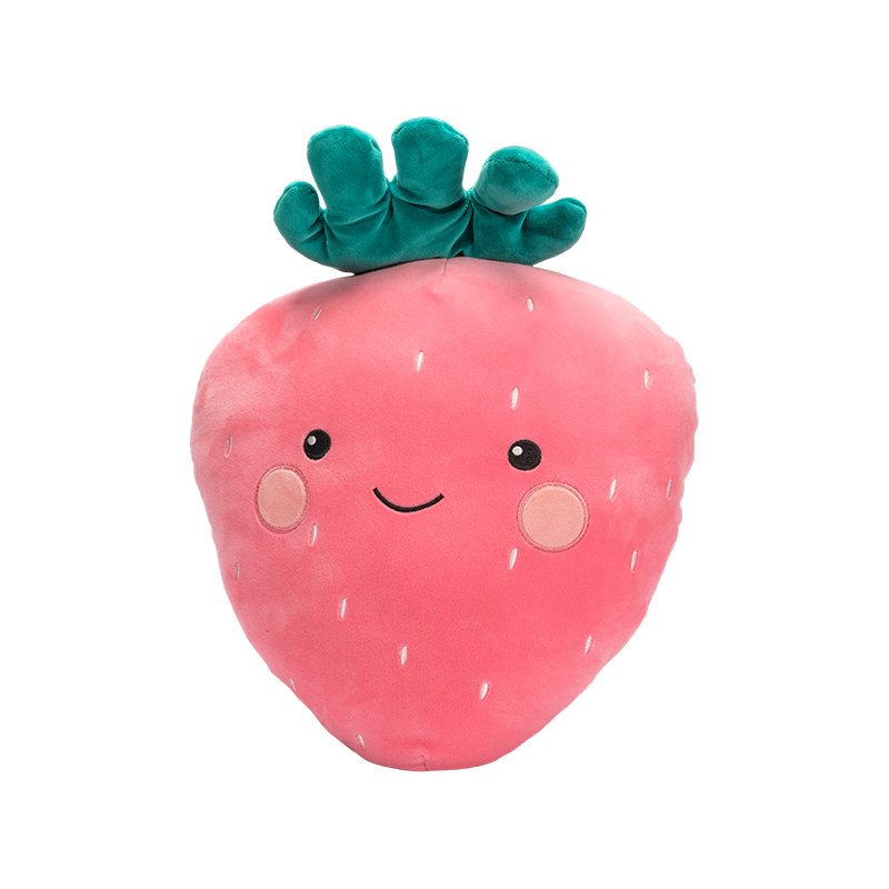 Muñeca fresa rosa sonriente