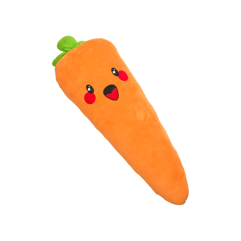 Almohada de zanahoria larga y abrazable