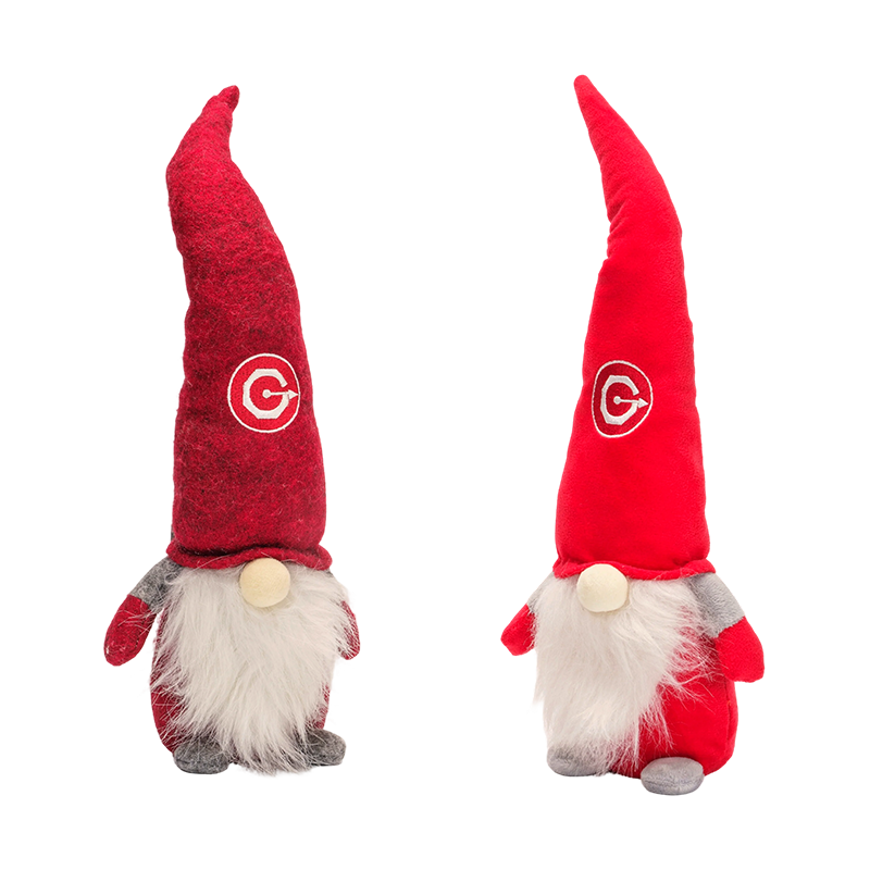 Juguete de pareja de gnomos navideños de sombrero rojo