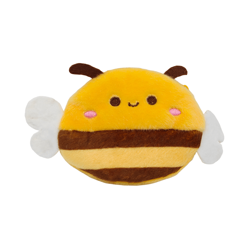 Monedero lindo de la cremallera de la felpa de la abeja de la historieta