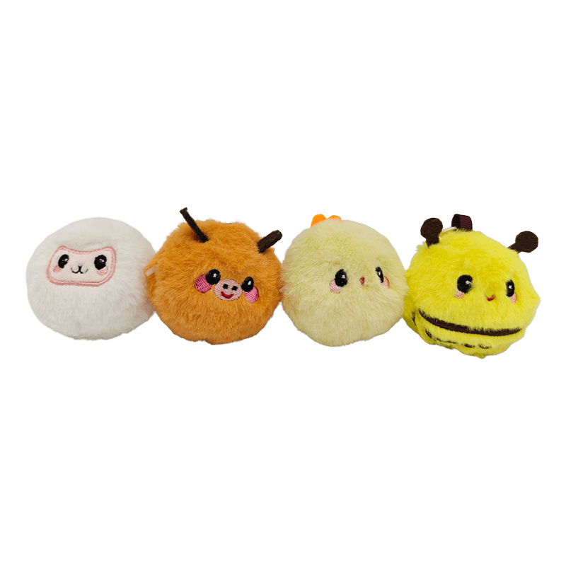 Mini caja ciega de peluche Kawaii, 4 Uds., figuras de peluche rellenas de animales de dibujos animados esponjosos, regalo y colección