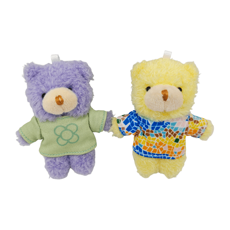 Llavero de felpa relleno con babero de piruleta, 2 uds., para decoración de bolsos, regalo y colección