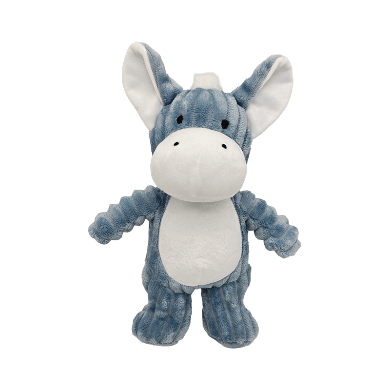 Juguete de peluche relleno de burro sonriente, figura de felpa suave y esponjosa para regalo de niños, mercancía promocional y colección